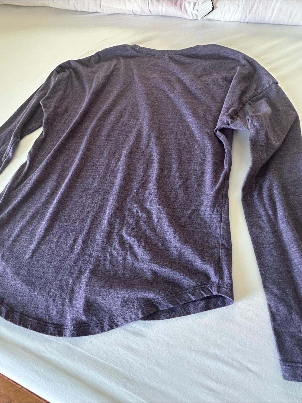 The North Face Purple Long Sleeve Tee with Teal Mountain Logo - Picture 9 of 9